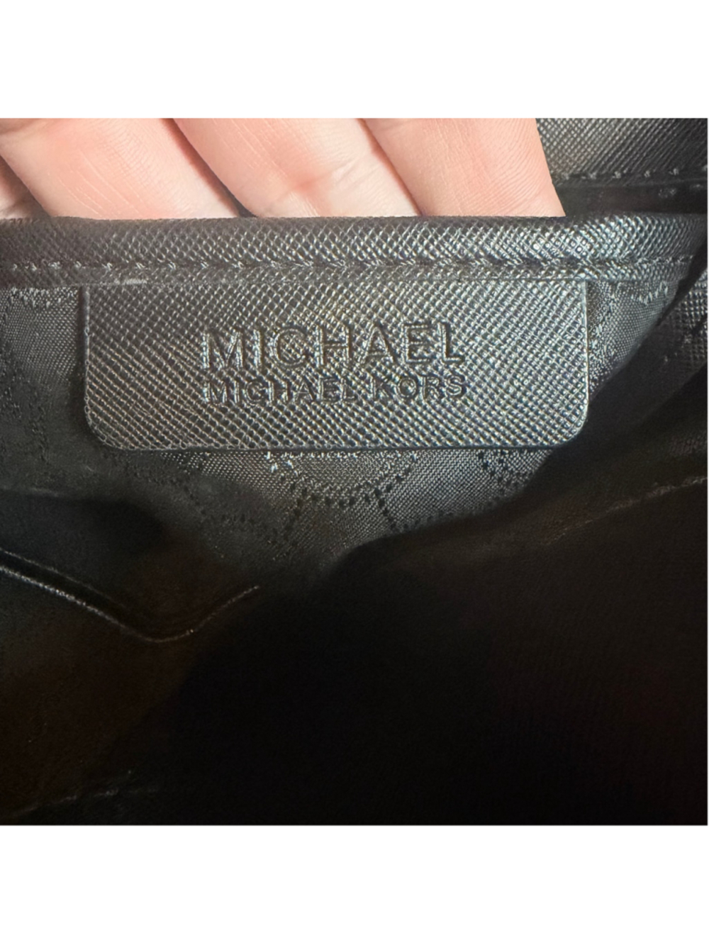 Michael Kors Hamilton Black Saffiano Leather Satchel Handbag Lock Key Strap - Picture 16 of 16